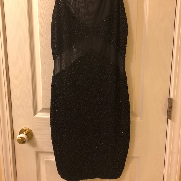 Sheer Glitter Mini Dress - Picture 2 of 3